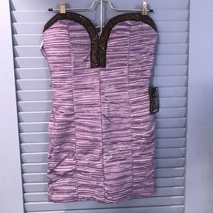 Brand new W tags Arden B purple satin dress Large